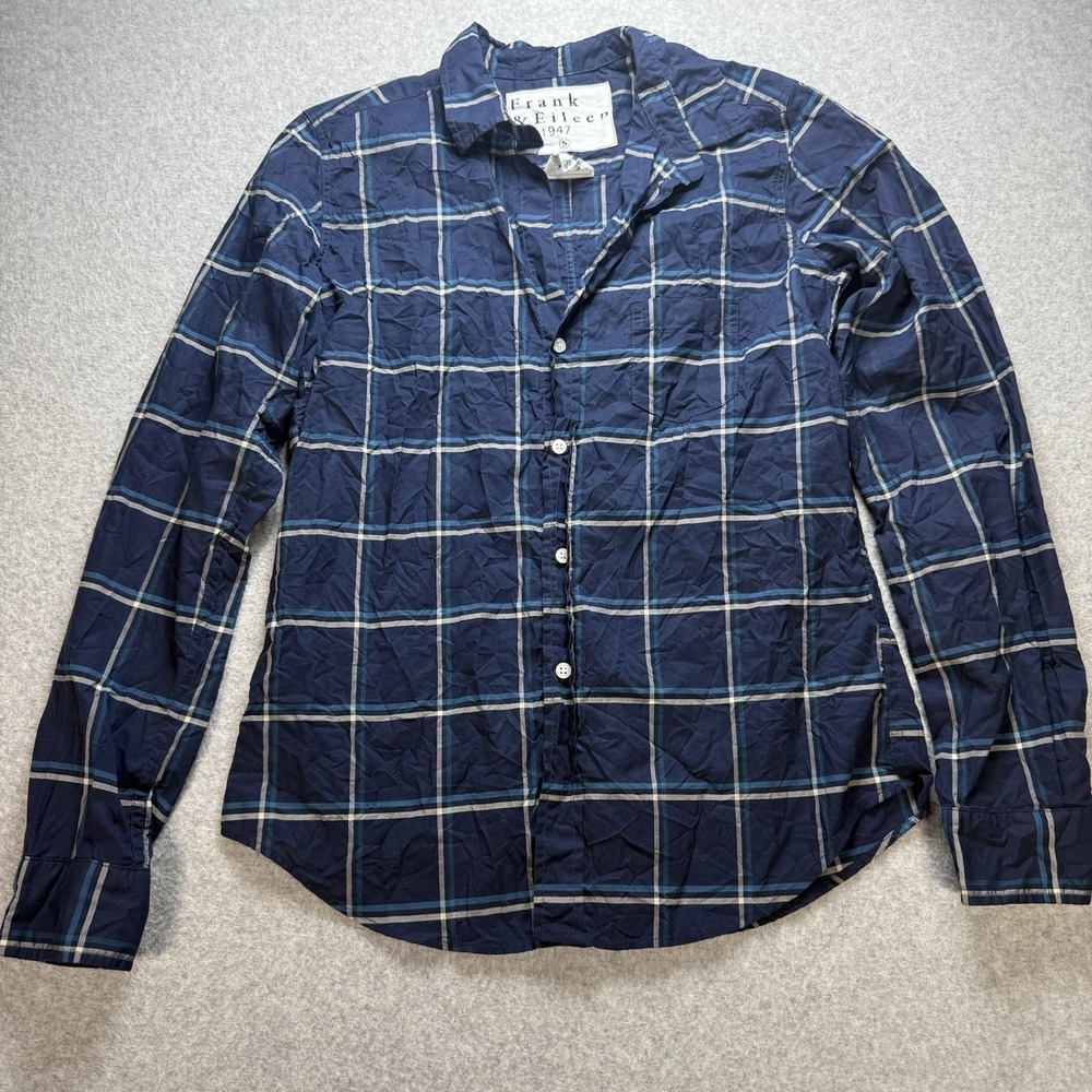Frank & Eileen Plaid Button‎ Down cotton Shirt in size small style Barry